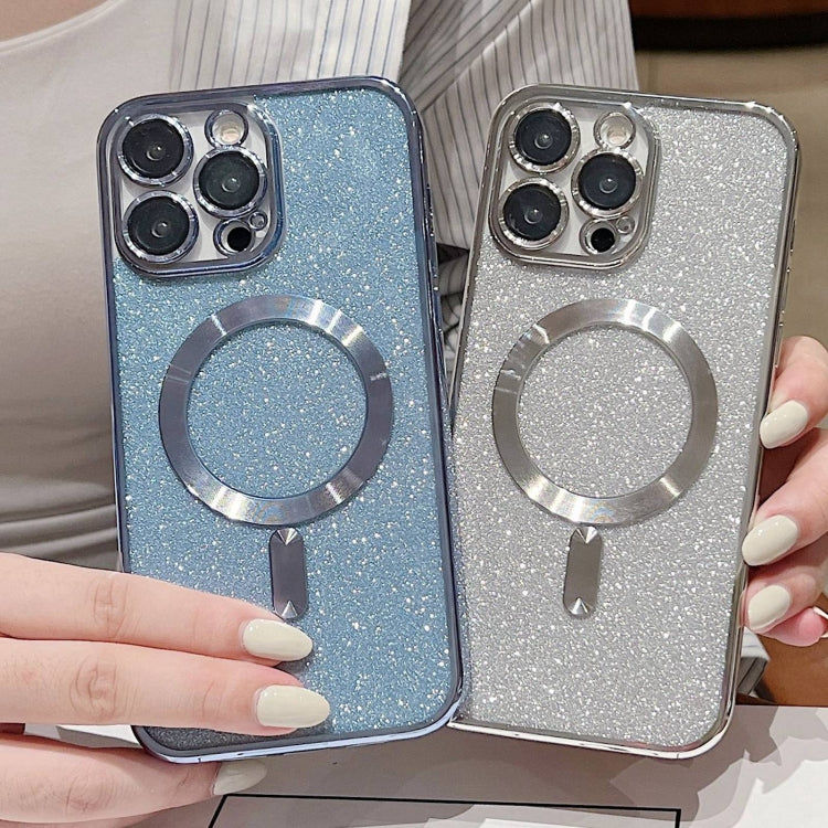 For iPhone 15 Pro Glitter Electroplating MagSafe TPU Phone Case(Silver) - HoMEdemic™ 
