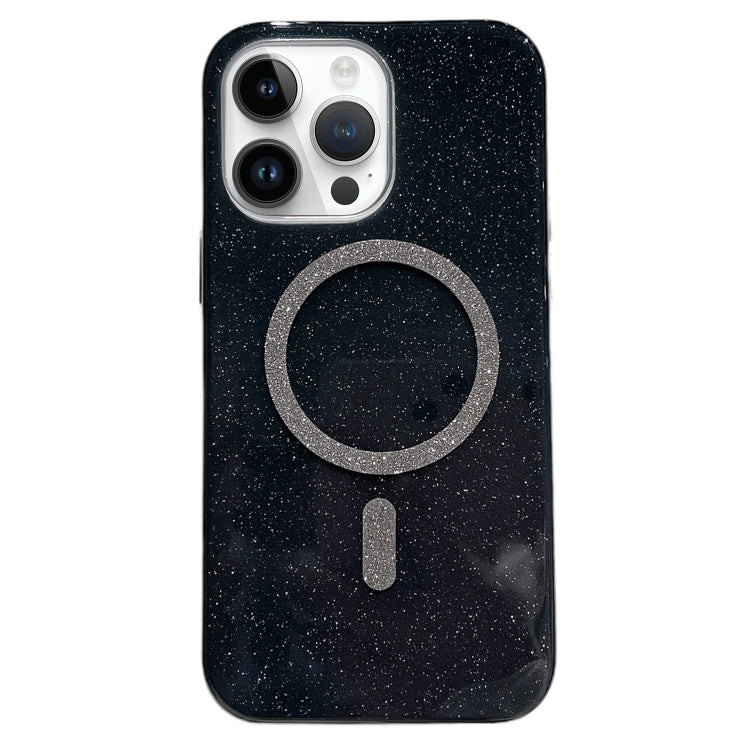 For iPhone 15 Pro Glitter MagSafe Magnetic TPU Phone Case(Black) - HoMEdemic™ 