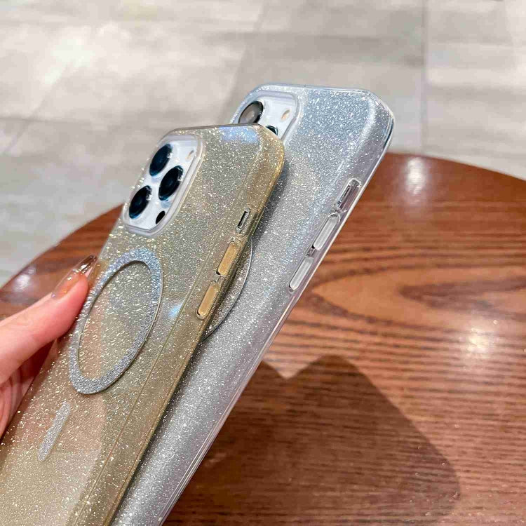 For iPhone 15 Pro Glitter MagSafe Magnetic TPU Phone Case(Black) - HoMEdemic™ 