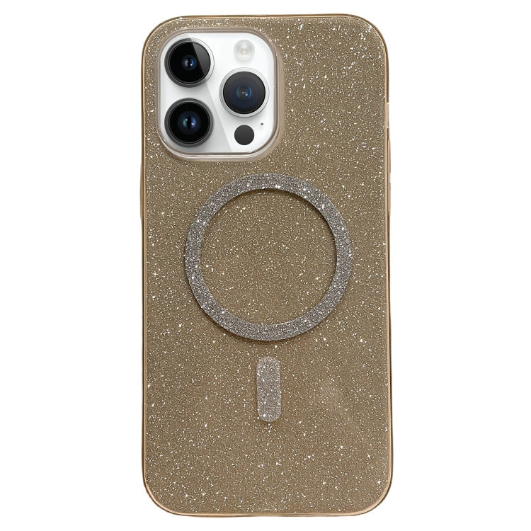 For iPhone 15 Pro Glitter MagSafe Magnetic TPU Phone Case(Gold) - HoMEdemic™ 