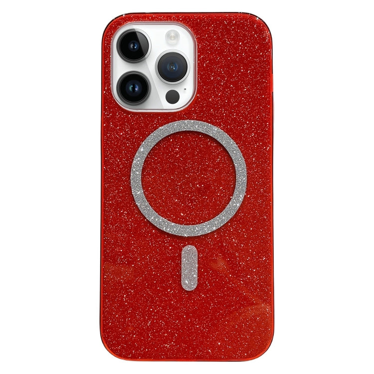 For iPhone 15 Pro Glitter MagSafe Magnetic TPU Phone Case(Red) - HoMEdemic™ 