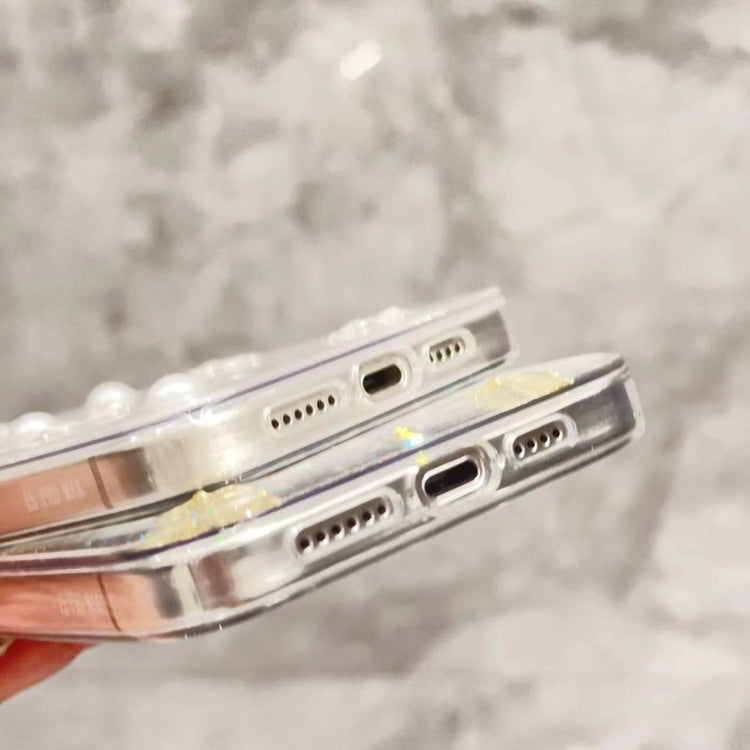 For iPhone 15 Pro Glitter Pearl Butterfly TPU Phone Case(Pearl Butterfly) - HoMEdemic™ 
