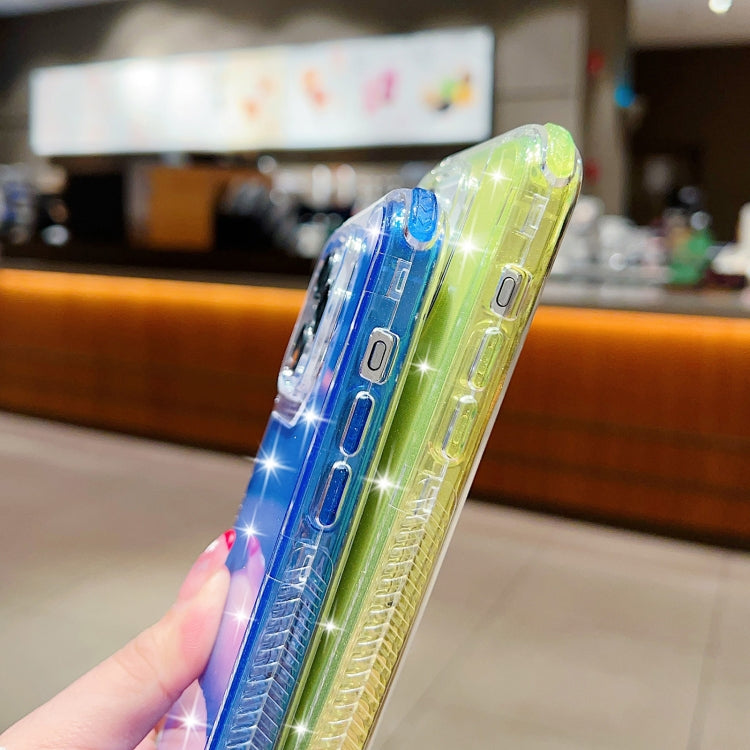 For iPhone 15 Pro Glitter Powder 3-in-1 TPU + PC Phone Case(Yellow) - HoMEdemic™ 