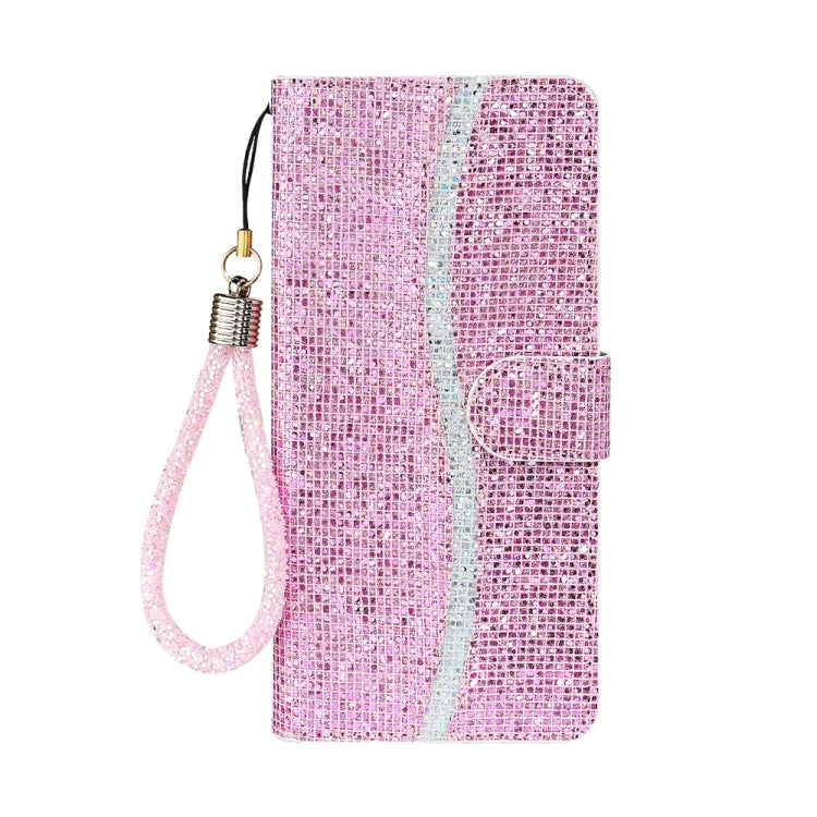For iPhone 15 Pro Glitter Powder Filp Leather Phone Case(Pink) - HoMEdemic™ 