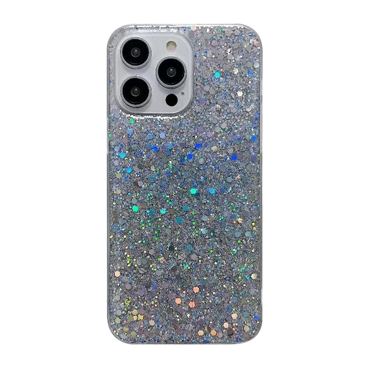 For iPhone 15 Pro Glitter Sequins Epoxy TPU Phone Case(Silver) - HoMEdemic™ 