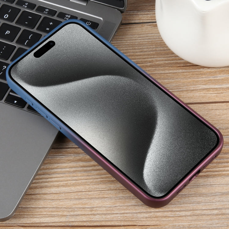 For iPhone 15 Pro Gradient Color Honeycomb Aromatherapy MagSafe Phone Case(Blue Red) - HoMEdemic™ 