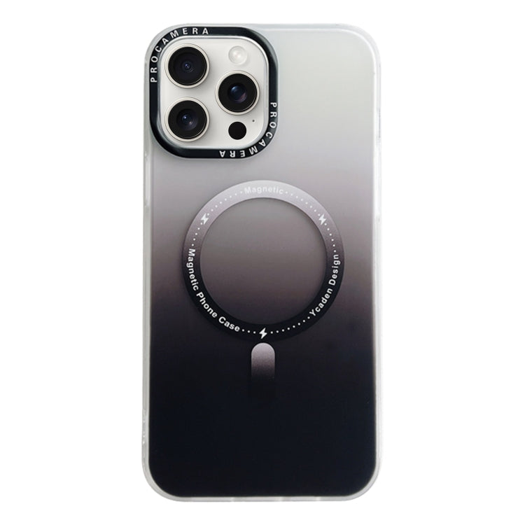 For iPhone 15 Pro Gradient IMD PC Hybrid TPU MagSafe Phone Case(Black) - HoMEdemic™ 