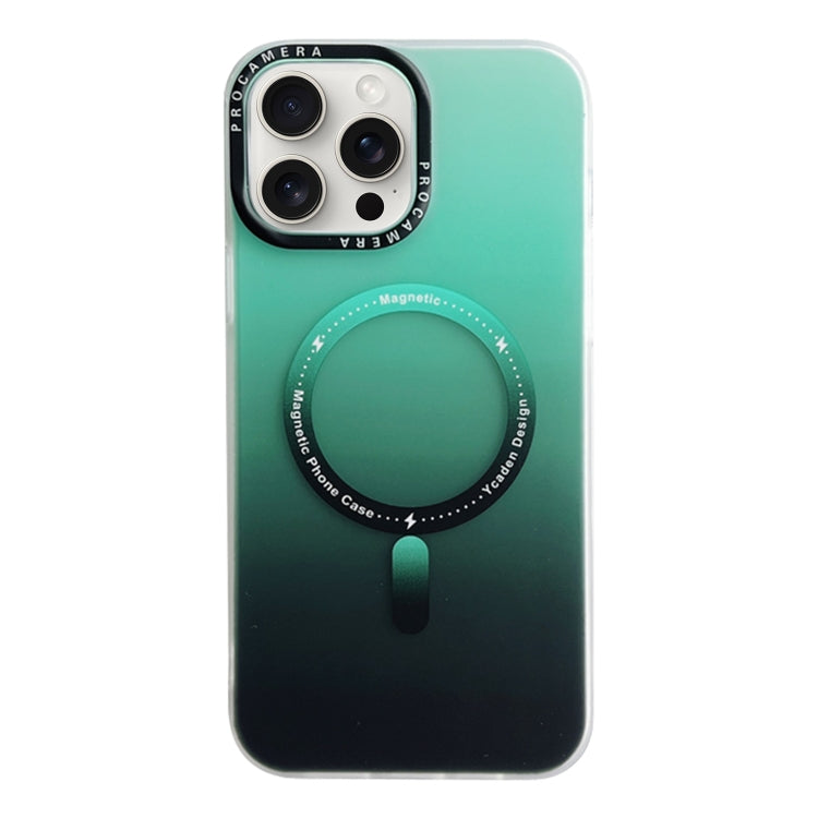For iPhone 15 Pro Gradient IMD PC Hybrid TPU MagSafe Phone Case(Green) - HoMEdemic™ 