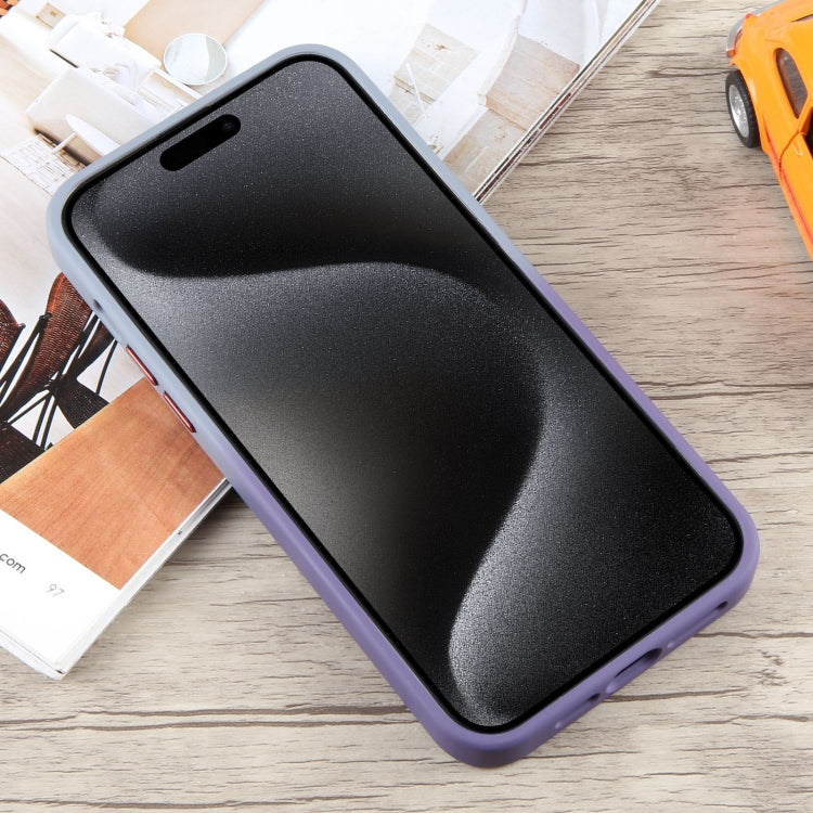 For iPhone 15 Pro Gradient MagSafe Holder Liquid TPU Hybrid PC Phone Case(Blue Purple) - HoMEdemic™ 