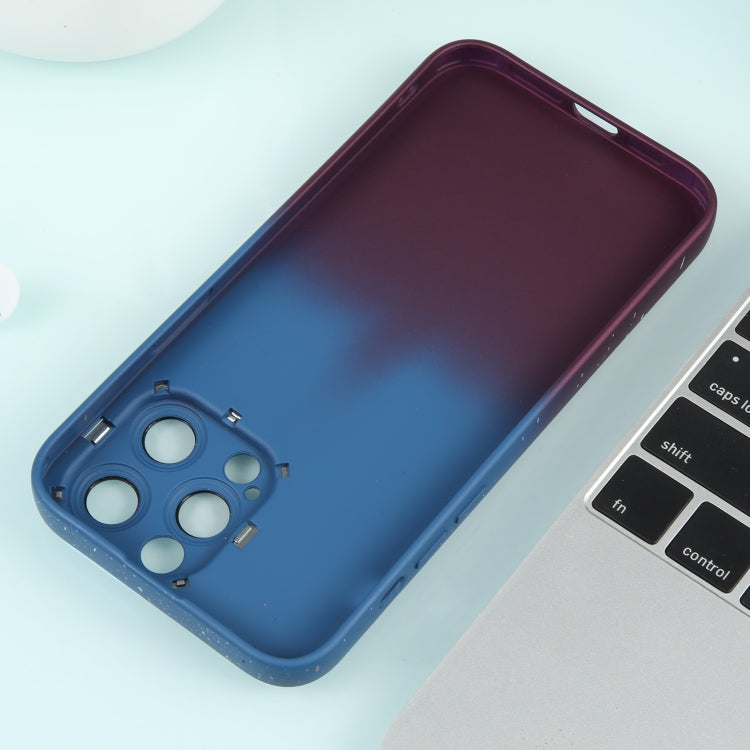 For iPhone 15 Pro Gradient Starry Silicone Phone Case with Lens Film(Blue Red) - HoMEdemic™ 