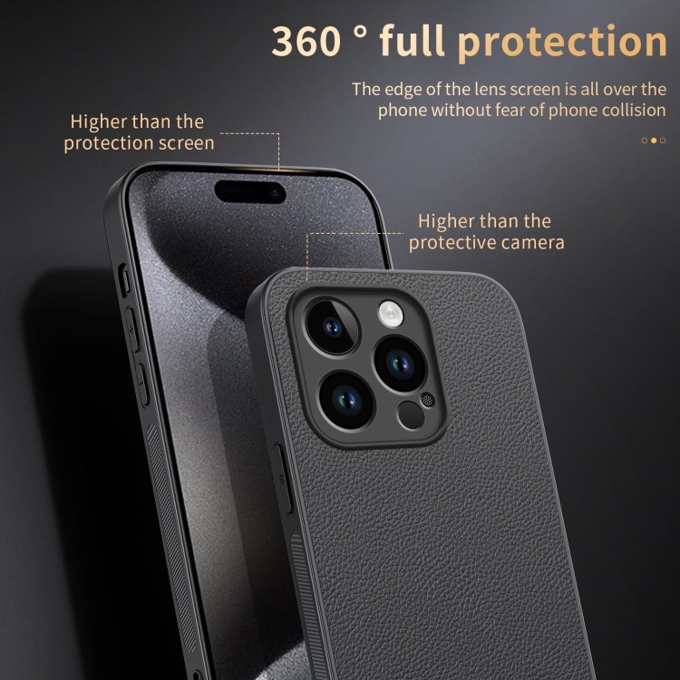 For iPhone 15 Pro HUIYI Leather Magnetic Phone Case(Black) - HoMEdemic™ 