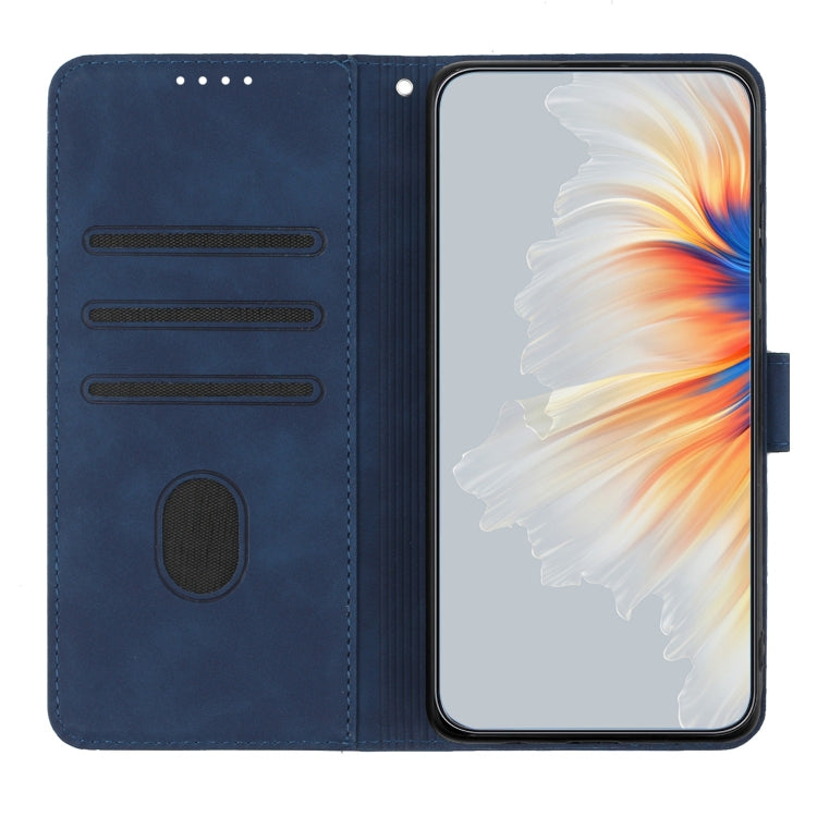 For iPhone 15 Pro Heart Pattern Skin Feel Leather Phone Case(Royal Blue) - HoMEdemic™ 
