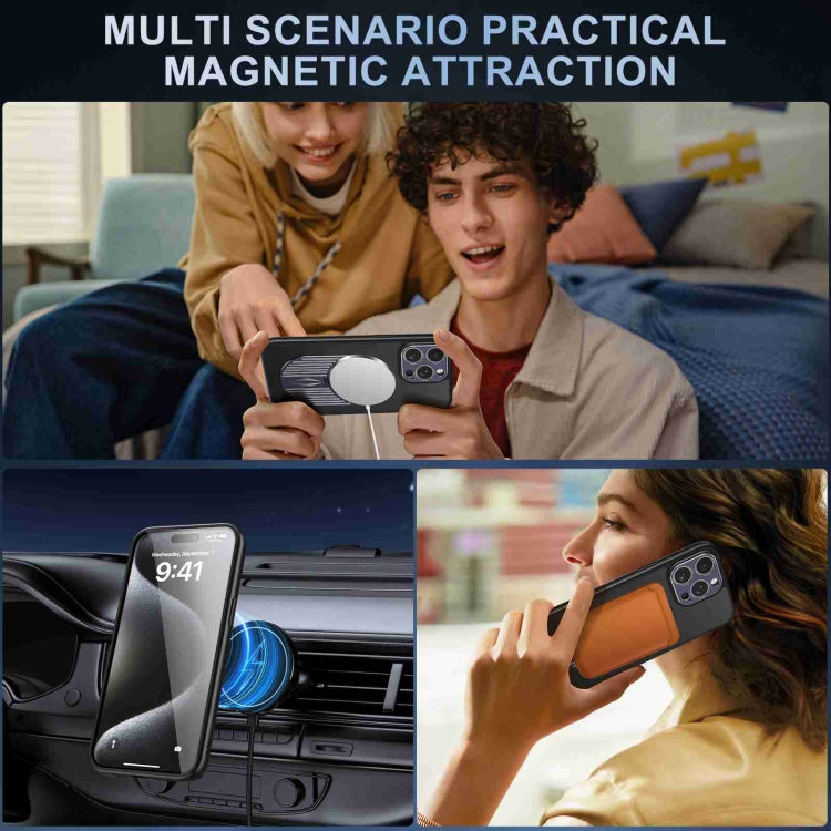 For iPhone 15 Pro Heat Dissipation Aromatherapy MagSafe Holder Phone Case(Purple) - HoMEdemic™ 