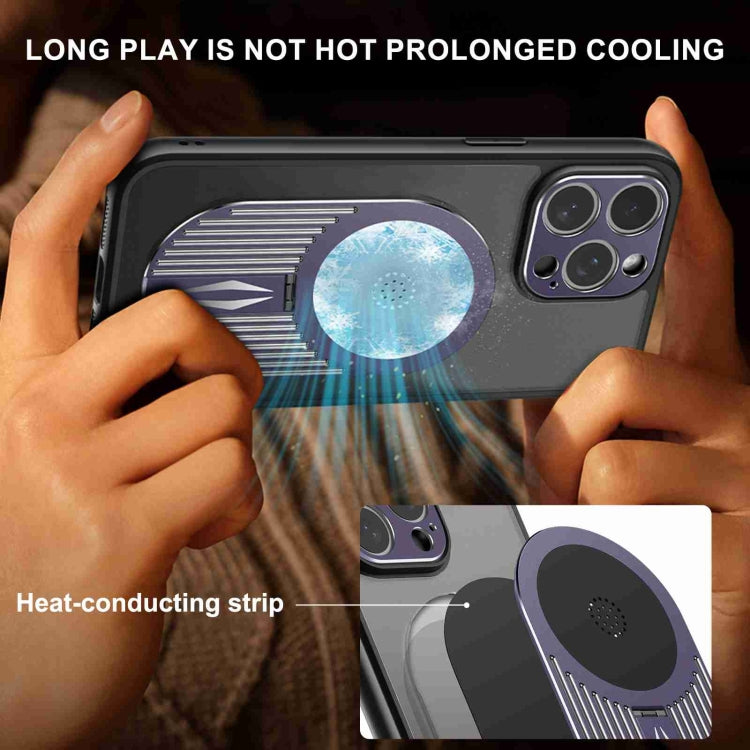 For iPhone 15 Pro Heat Dissipation Aromatherapy MagSafe Holder Phone Case(Purple) - HoMEdemic™ 