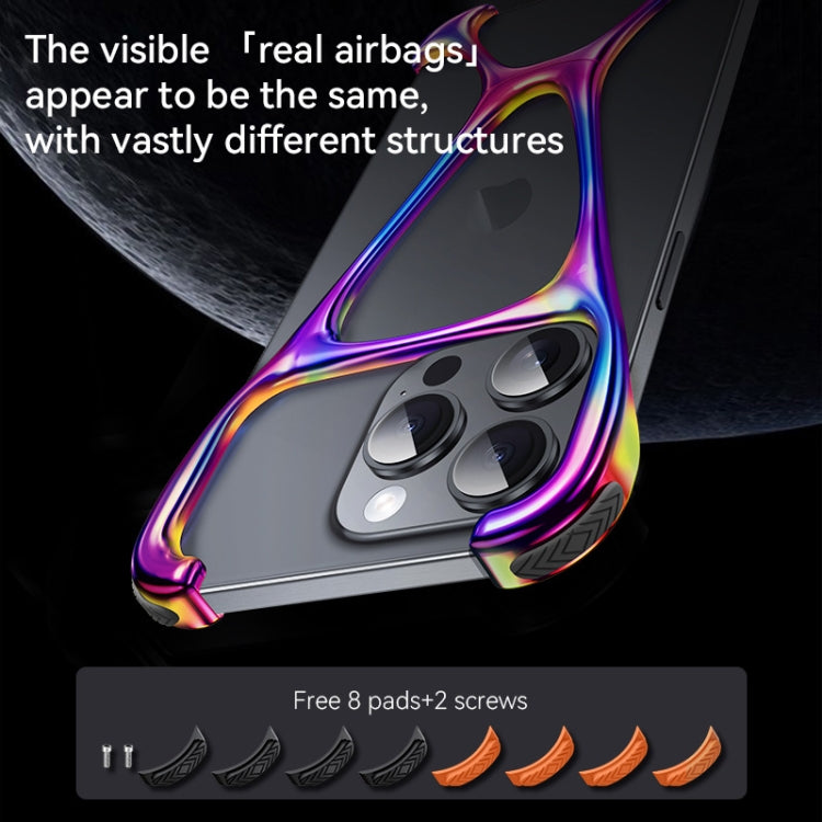 For iPhone 15 Pro Hercules Zinc Alloy Borderless Metal Phone Case(Bright Silver) - HoMEdemic™ 