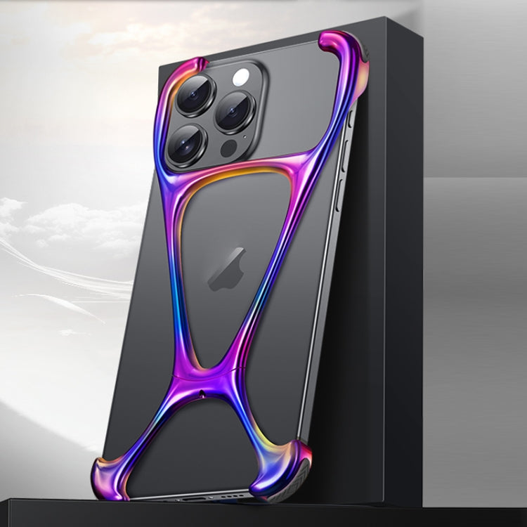 For iPhone 15 Pro Hercules Zinc Alloy Borderless Metal Phone Case(Colorful) - HoMEdemic™ 
