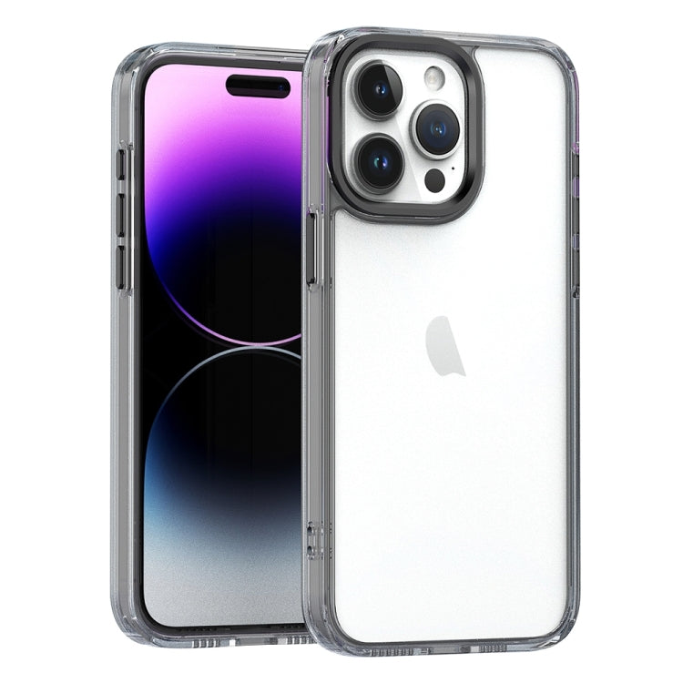 For iPhone 15 Pro High Translucency Acrylic Phone Case(Black) - HoMEdemic™ 