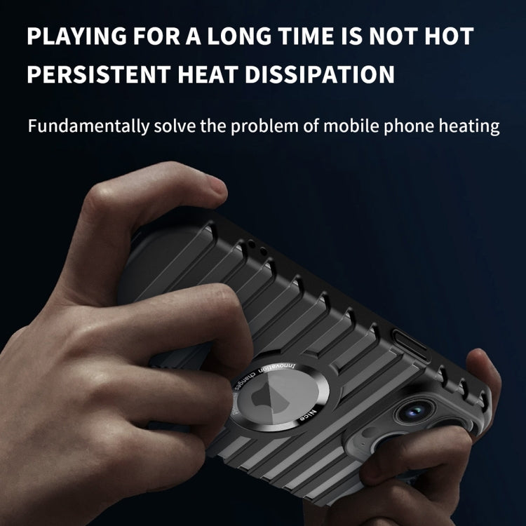 For iPhone 15 Pro Hollow Heat Dissipation MagSafe Magnetic PC Phone Case(Grey) - HoMEdemic™ 