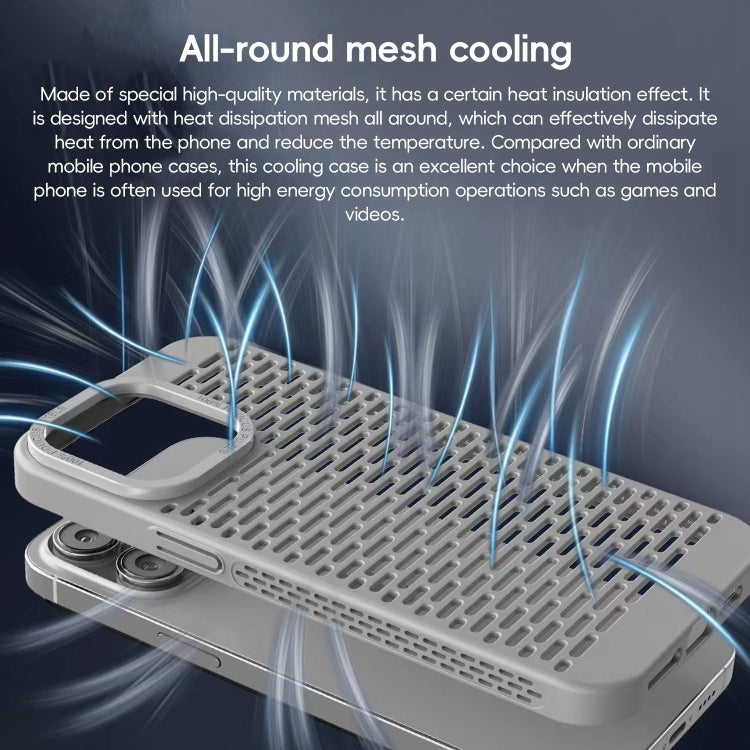 For iPhone 15 Pro Hollow Heat Dissipation TPU Phone Case(Blue) - HoMEdemic™ 