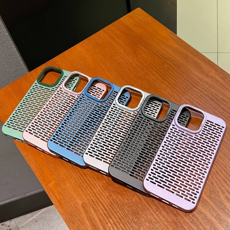For iPhone 15 Pro Hollow Heat Dissipation TPU Phone Case(Blue) - HoMEdemic™ 