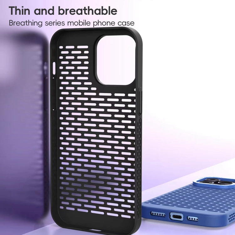 For iPhone 15 Pro Hollow Heat Dissipation TPU Phone Case(Purple) - HoMEdemic™ 