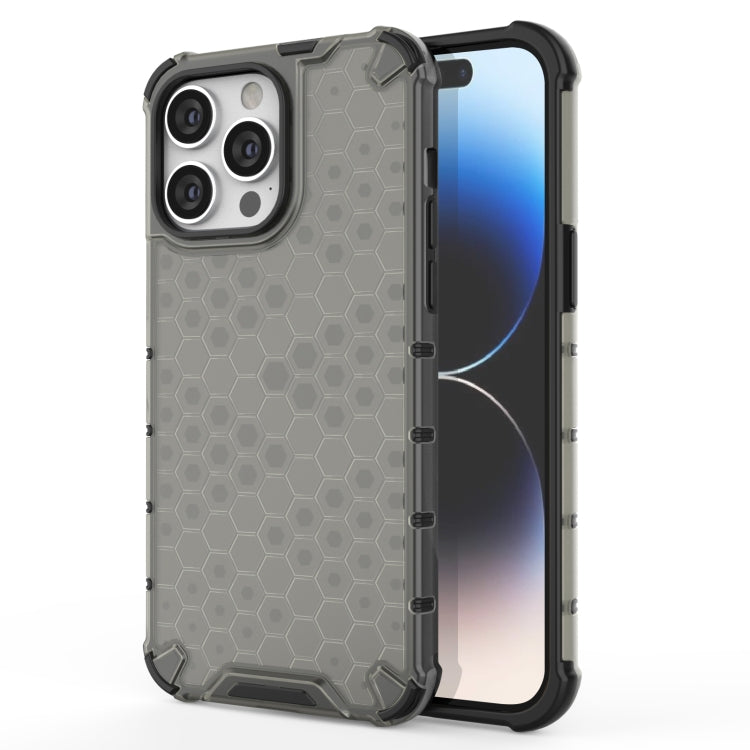 For iPhone 15 Pro Honeycomb Phone Case(Black) - HoMEdemic™ 