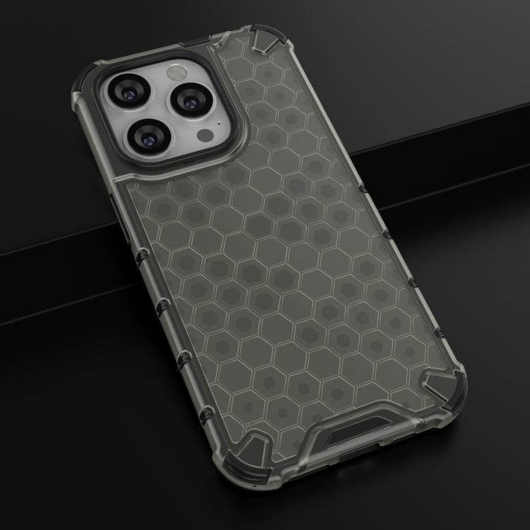 For iPhone 15 Pro Honeycomb Phone Case(Black) - HoMEdemic™ 