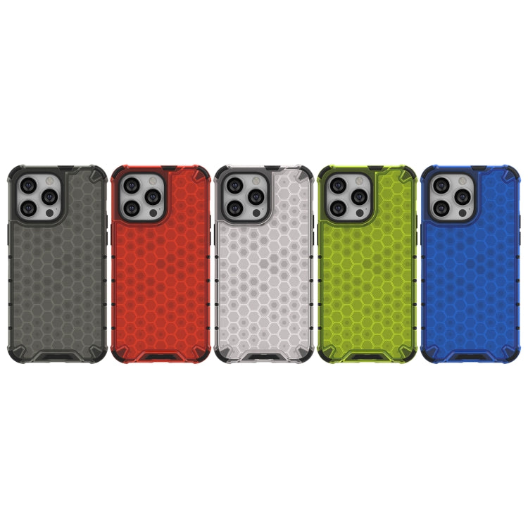 For iPhone 15 Pro Honeycomb Phone Case(Red) - HoMEdemic™ 