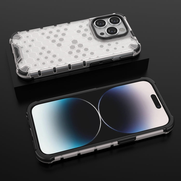 For iPhone 15 Pro Honeycomb Phone Case(White) - HoMEdemic™ 