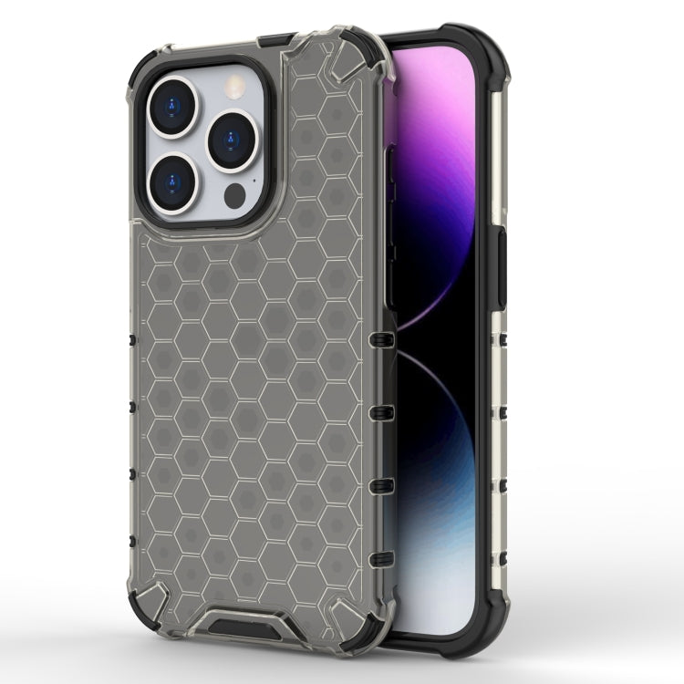 For iPhone 15 Pro Honeycomb Shockproof Phone Case(Black) - HoMEdemic™ 