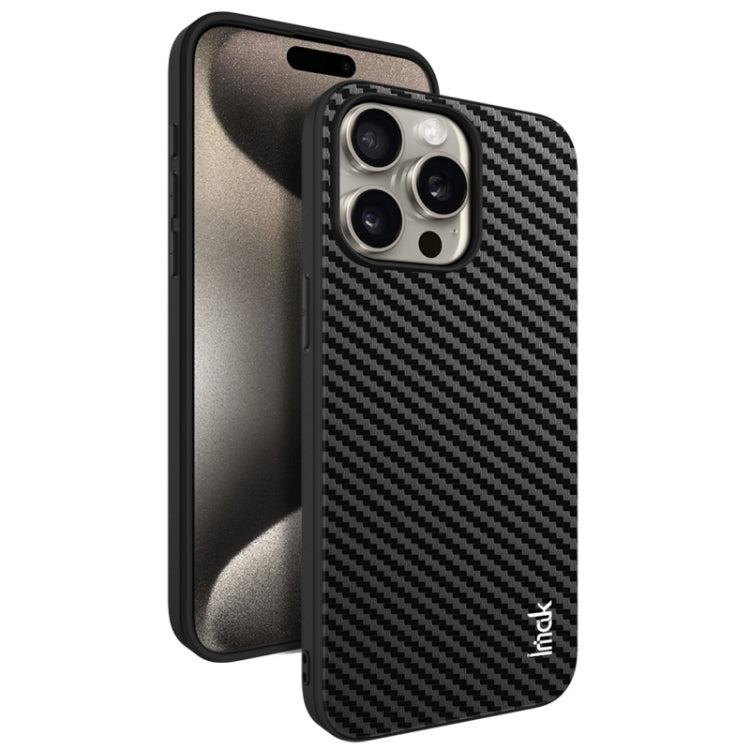For iPhone 15 Pro IMAK LX-5 Series Shockproof PC + PU + TPU Protective Phone Case(Carbon Fiber Texture) - HoMEdemic™ 