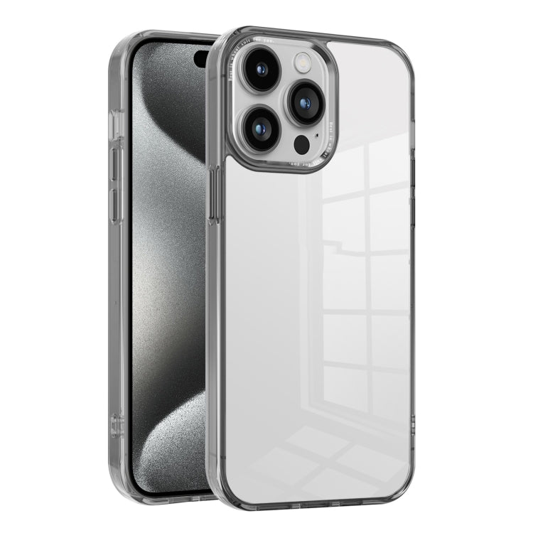 For iPhone 15 Pro Ice Color Clear PC Hybrid TPU Phone Case(Grey) - HoMEdemic™ 
