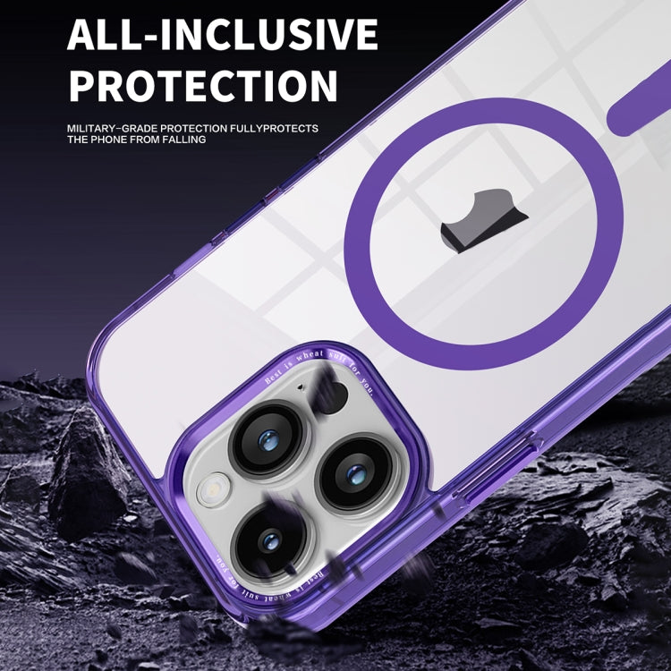 For iPhone 15 Pro Ice Color Magnetic Series TPU Hybrid Acrylic Magsafe Phone Case(Transparent) - HoMEdemic™ 