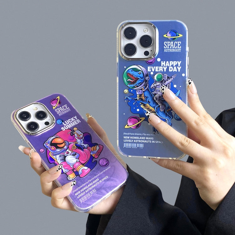 For iPhone 15 Pro Illustration Pattern Radiation Design Full Coverage Shockproof Phone Case(Music Records) - HoMEdemic™ 