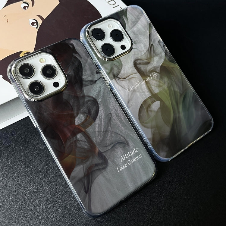 For iPhone 15 Pro Illustration Pattern Radiation Design Full Coverage Shockproof Phone Case(Wash Painting) - HoMEdemic™ 