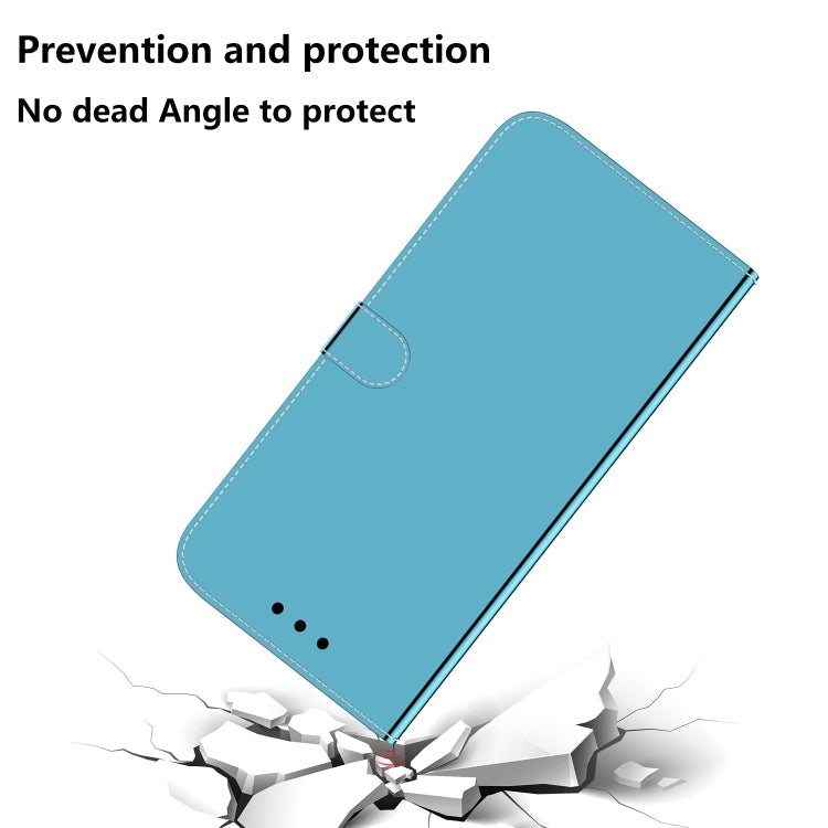 For iPhone 15 Pro Imitated Mirror Surface Leather Phone Case(Blue) - HoMEdemic™ 