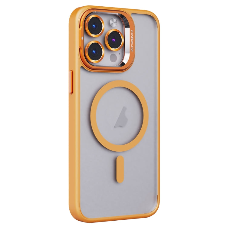For iPhone 15 Pro Invisible Lens Holder PC + TPU Frosted MagSafe Phone Case(Orange) - HoMEdemic™ 