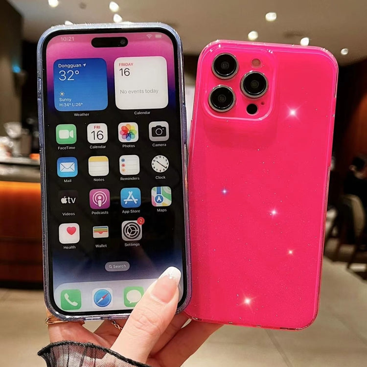 For iPhone 15 Pro Jelly Glitter Solid Color TPU Phone Case(Pink) - HoMEdemic™ 