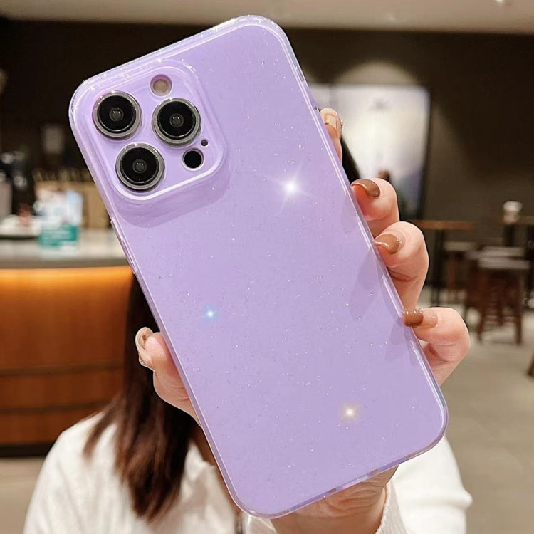 For iPhone 15 Pro Jelly Glitter Solid Color TPU Phone Case(Purple) - HoMEdemic™ 
