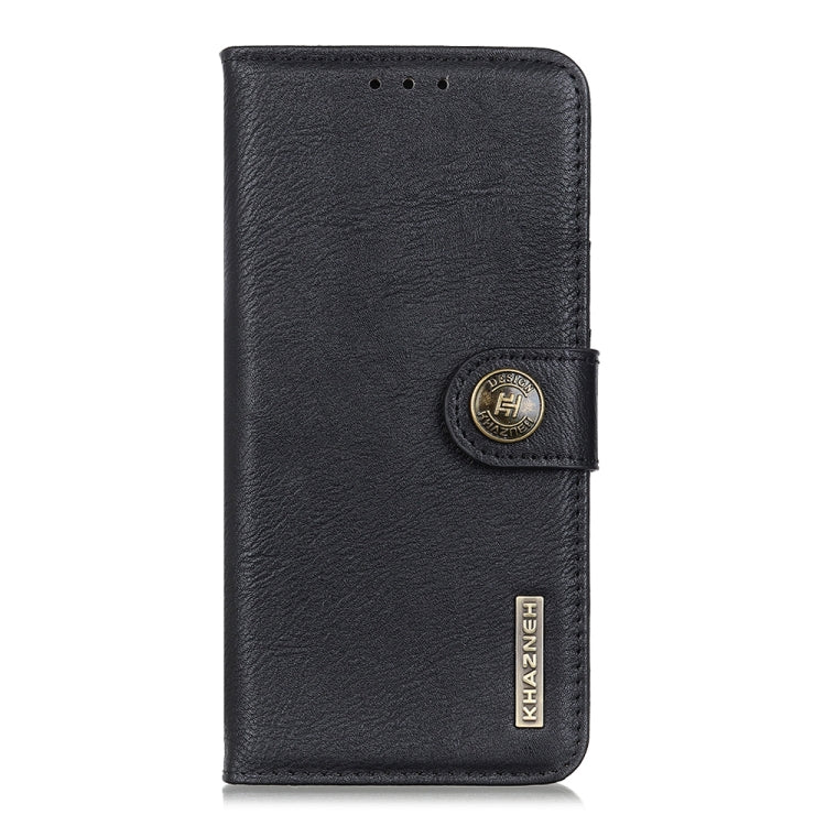 For iPhone 15 Pro KHAZNEH Cowhide Texture Horizontal Flip Leather Phone Case(Black) - HoMEdemic™ 