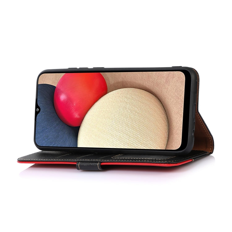 For iPhone 15 Pro KHAZNEH Litchi Texture Leather RFID Phone Case(Black) - HoMEdemic™ 