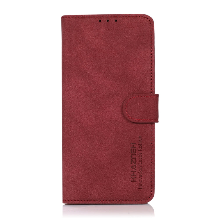 For iPhone 15 Pro KHAZNEH Matte Texture Leather Phone Case(Red) - HoMEdemic™ 