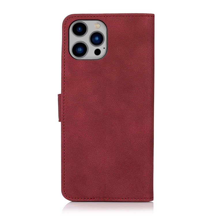 For iPhone 15 Pro KHAZNEH Matte Texture Leather Phone Case(Red) - HoMEdemic™ 
