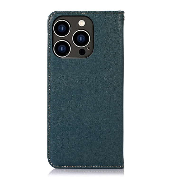 For iPhone 15 Pro KHAZNEH Nappa Top Layer Cowhide Leather Phone Case(Green) - HoMEdemic™ 