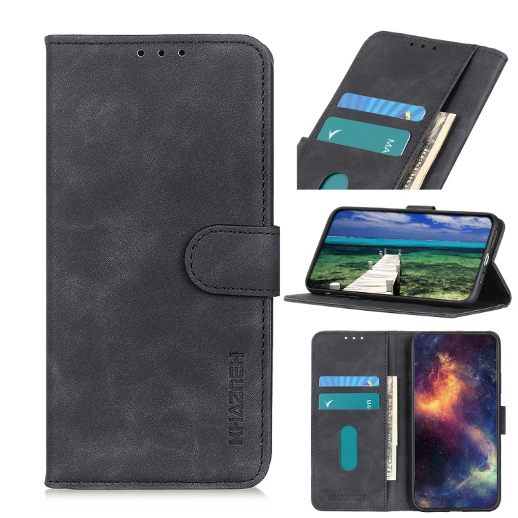 For iPhone 15 Pro KHAZNEH Retro Texture Leather Phone Case(Black) - HoMEdemic™ 