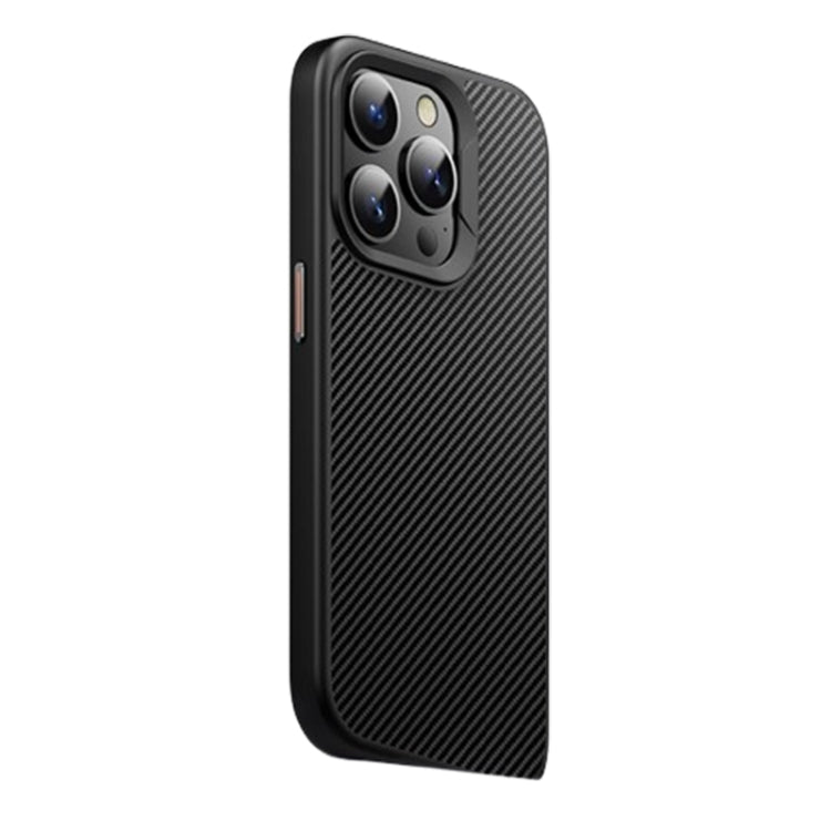 For iPhone 15 Pro Kevlar Fiber Texture Shockproof Magnetic Phone Case(Black) - HoMEdemic™ 