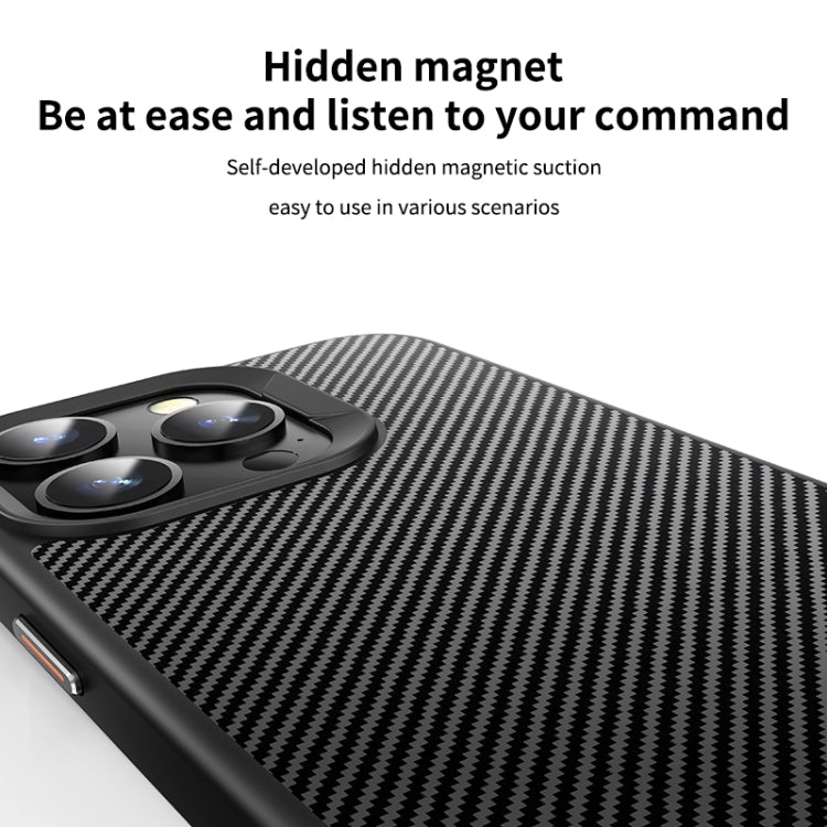 For iPhone 15 Pro Kevlar Fiber Texture Shockproof Magnetic Phone Case(Black) - HoMEdemic™ 