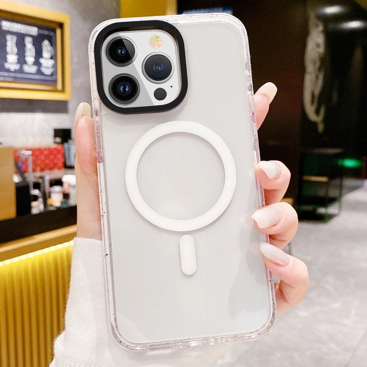For iPhone 15 Pro Kingsteel Wolf Color Point MagSafe Transparent Phone Case(White) - HoMEdemic™ 