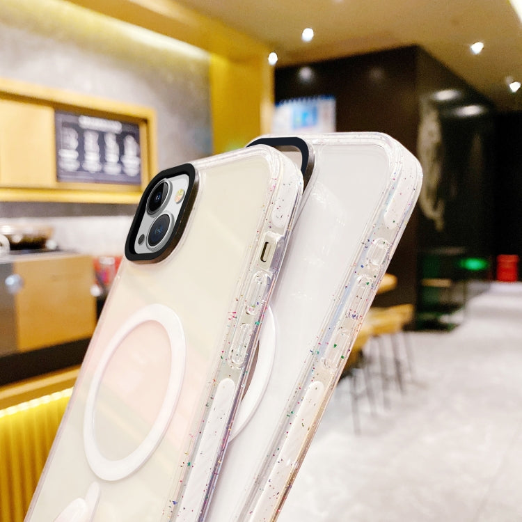 For iPhone 15 Pro Kingsteel Wolf Color Point MagSafe Transparent Phone Case(White) - HoMEdemic™ 