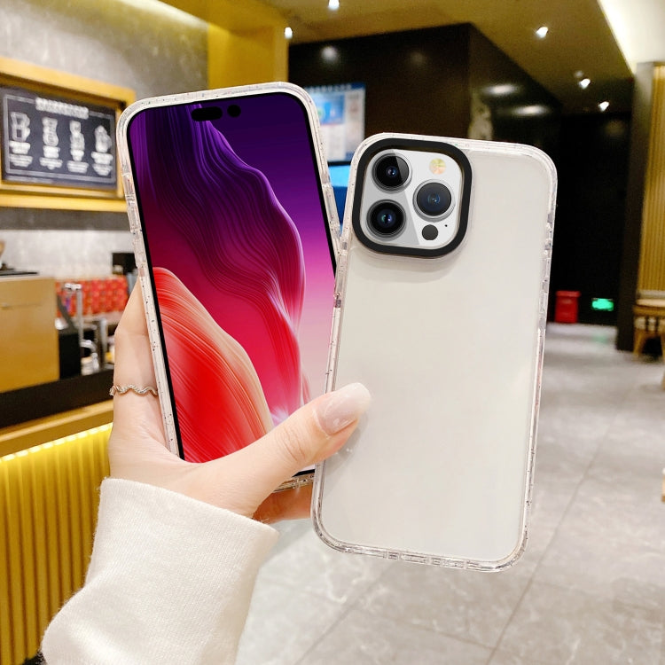 For iPhone 15 Pro Kingsteel Wolf Color Point Transparent Phone Case(White) - HoMEdemic™ 